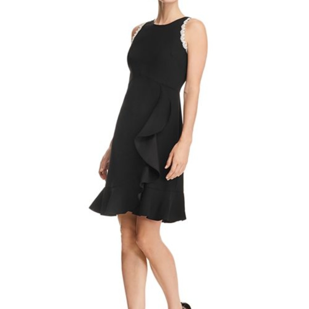 nanette Nanette Lepore Ruffled Crepe Dress